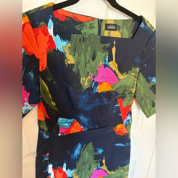 Kate Spade Saturday Sheath Dress | Size 4 | Vibrant Multicolor | 98% Cotton - Picture 9 of 10